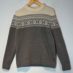 Fjällräven Scandinavian Wool-blend  Printed Sweater grey & cream Size XXS